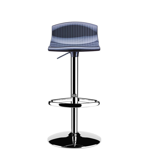 siesta aria kitchen bar stool transparent black
