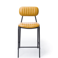 retro upholstered stool vintage camel