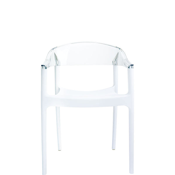 carmen commercial armchair white/clear