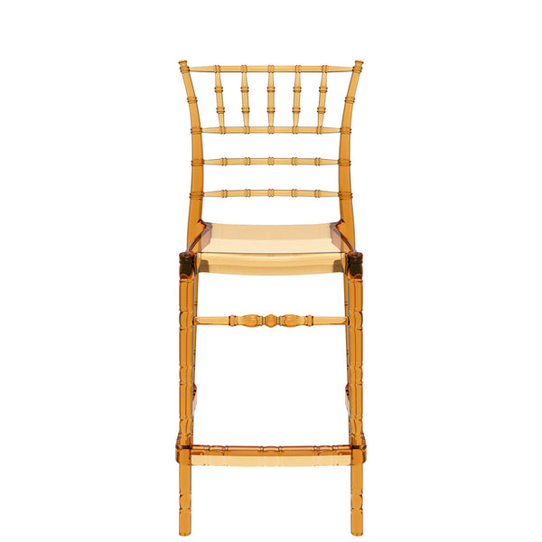 chiavari kitchen bar stool transparent amber