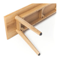 classic wooden bench natural oak 4
