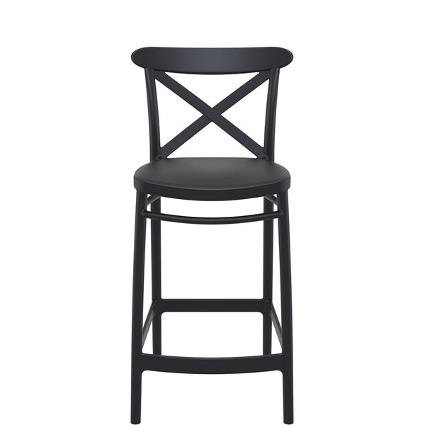 cross bar stool 65cm black 