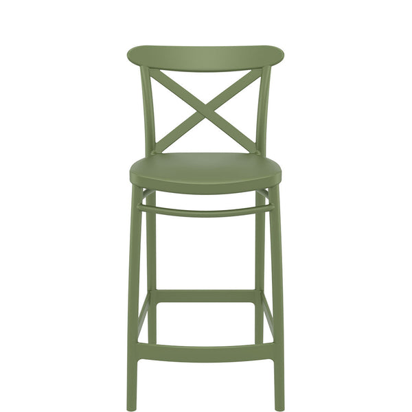 cross kitchen bar stool olive green