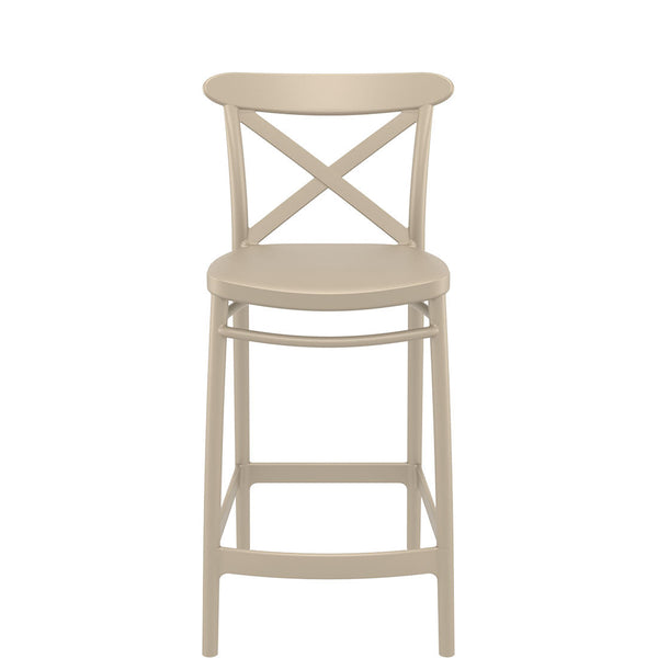 cross kitchen bar stool taupe