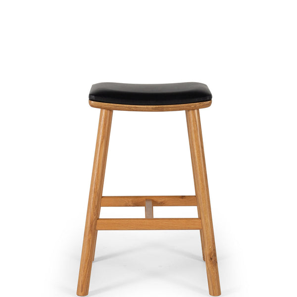 damonte upholstered stool natural oak 