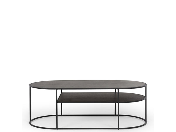 dekota wooden coffee table black oak
