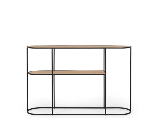 dekota wooden console table natural oak