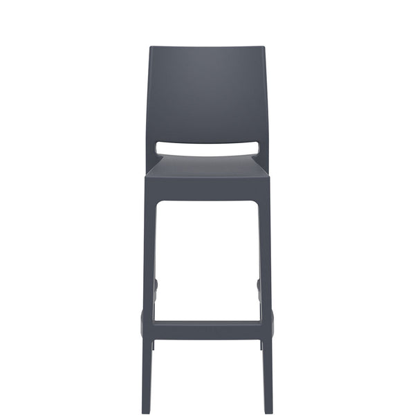 siesta maya commercial bar stool dark grey