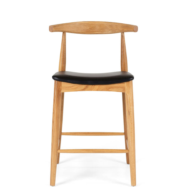 elbow bar stool natural oak
