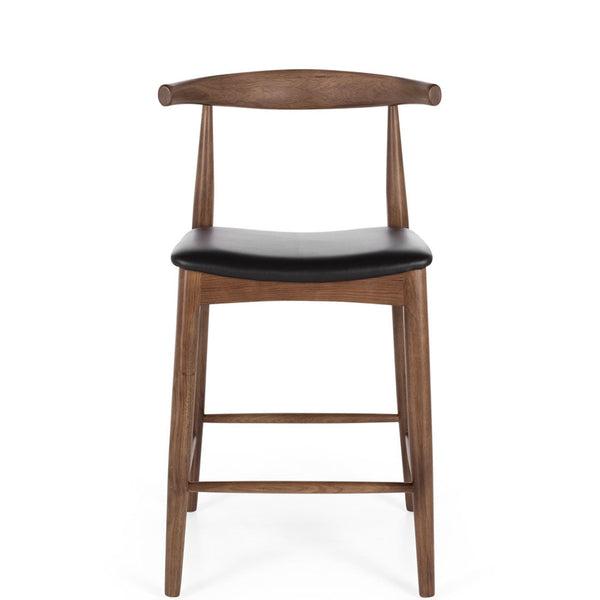 elbow upholstered stool deep oak