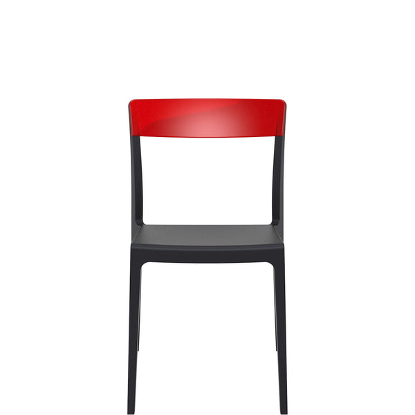 flash commercial chair black/red