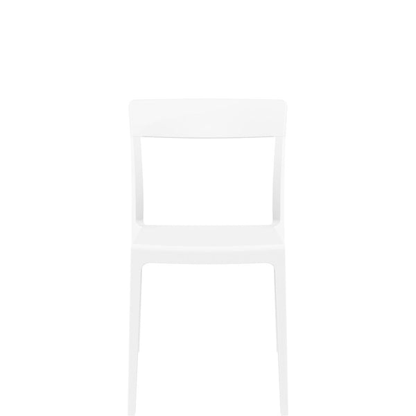 flash commercial chair gloss white 