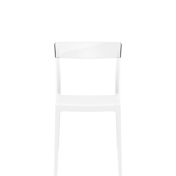 flash commercial chair white/clear