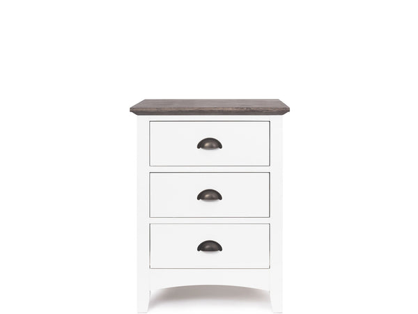 idaho 3 drawer bedside table