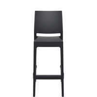 siesta maya commercial bar stool black