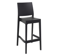 siesta maya outdoor bar stool 75cm black 1