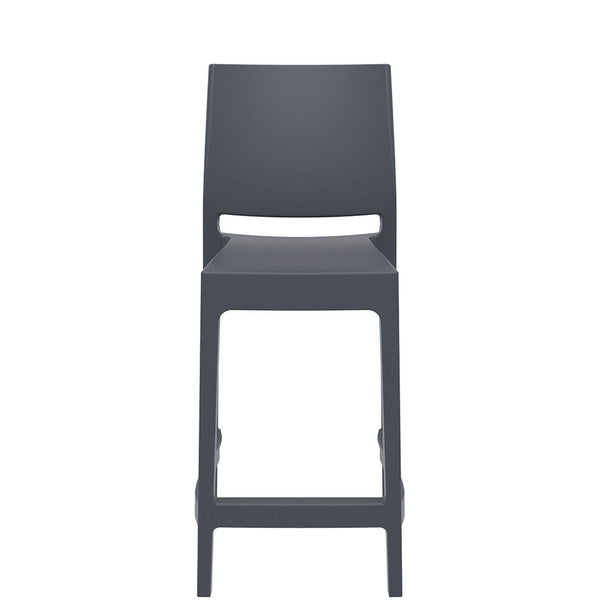 maya outdoor bar stool 65cm dark grey