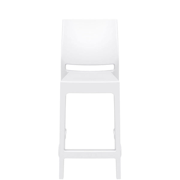 maya outdoor bar stool 65cm white