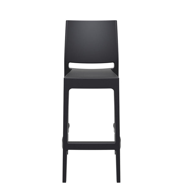maya outdoor bar stool 75cm black