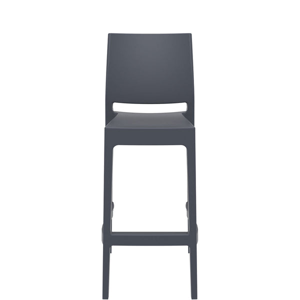 maya outdoor bar stool 75cm dark grey