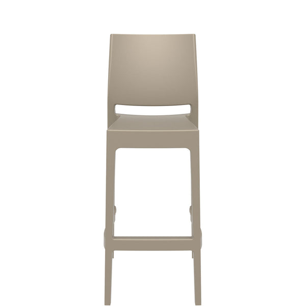 maya outdoor bar stool 75cm taupe