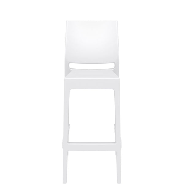 maya outdoor bar stool 75cm white