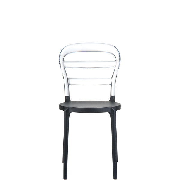 miss bibi commercial chair black/clear
