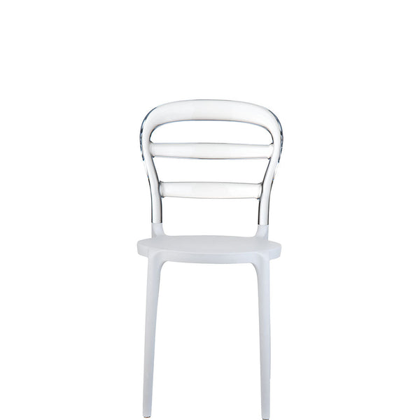 miss bibi outdoor chair white/clear