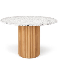 terrazzo round dining table natural 2