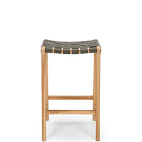 fusion wooden bar stool woven olive