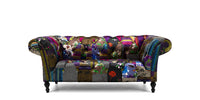 patchwork 2 seater sofa