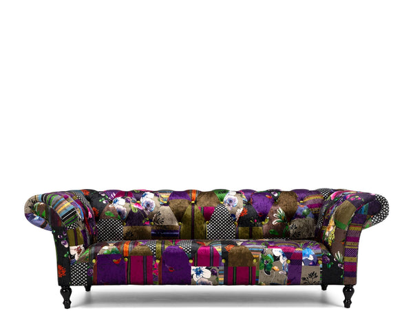 patchwork 3 seater school sofa