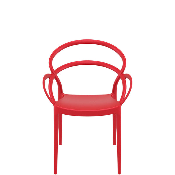 siesta mila commercial armchair red