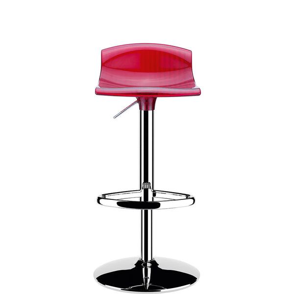 siesta aria breakfast bar stool transparent red