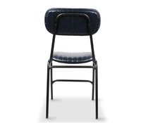 retro dining chair blue p.u  6