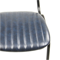 retro dining chair blue p.u  7