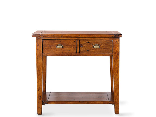 rustic wooden console table 80cm