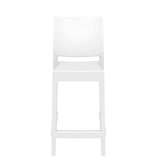 siesta maya breakfast bar stool 65cm white