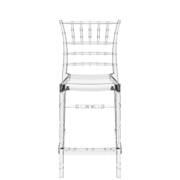 siesta chiavari bar stool 65cm transparent 