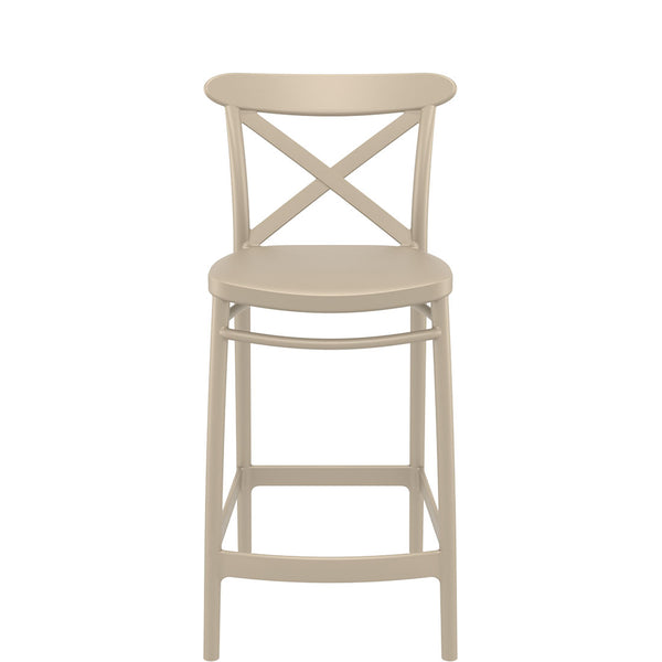 siesta cross bar stool 65cm taupe