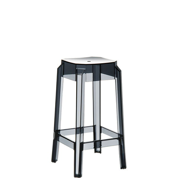 siesta fox bar stool 65cm transparent black