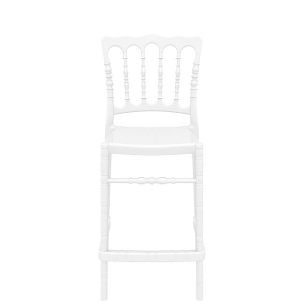 siesta opera bar stool 65cm gloss white