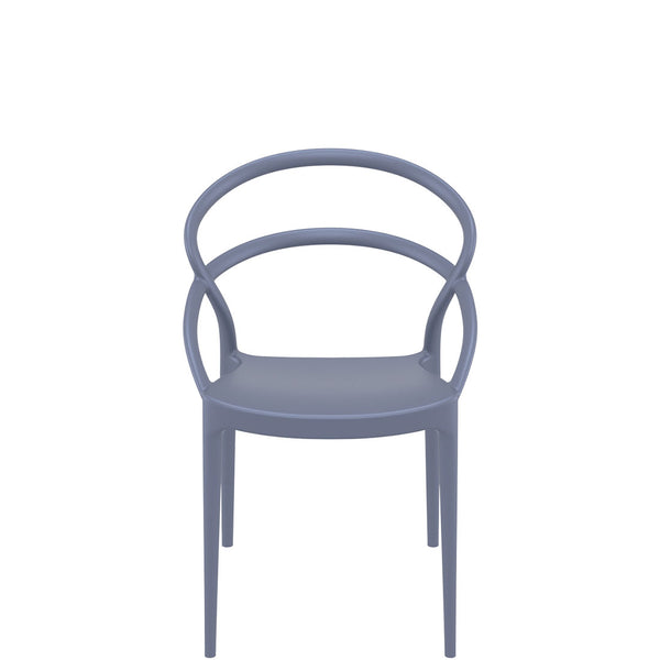 siesta pia armchair dark grey