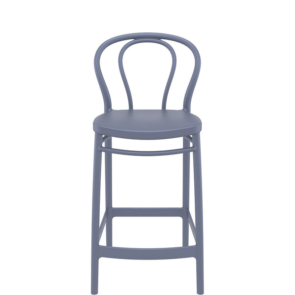 siesta victor bar stool 65cm dark grey
