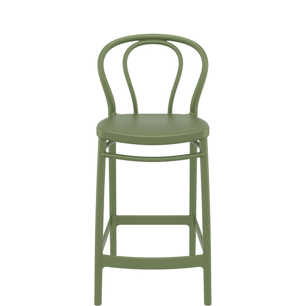 siesta victor bar stool 65cm olive green