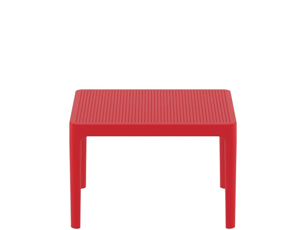 sky side outdoor coffee table red