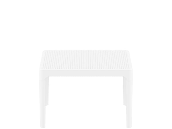sky side outdoor coffee table white