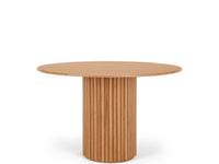 toronto round wooden dining table natural oak 