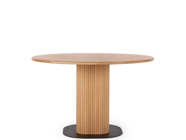 telsa round wooden dining table natural