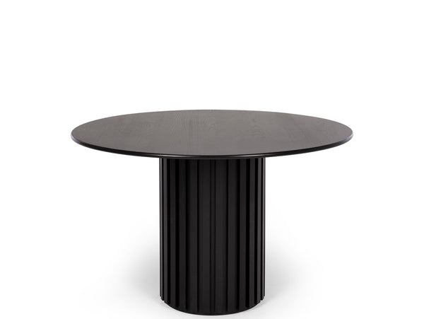toronto round dining table black oak